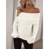 Boat Neck Slim-fit Fashion Sexy Knitted Sweater Long-Sleeved Women's Sweaters ZY1016