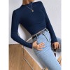 Wholesale Undershirt Slim Fit Vintage T-shirt Plaid Round T-shirts Women Pleated Top ZY1052