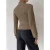 Slim Versatile Sweater Women High-necked Openwork Knitted Sexy Long-Sleeved Sweaters ZY1019
