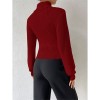 Slim Versatile Sweater Women High-necked Openwork Knitted Sexy Long-Sleeved Sweaters ZY1019