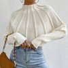 Half High Necked Women's Sweater Set Solid Color Hooded Bat Sleeve Custom Sweater Outside ZY1030