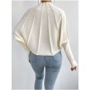 Half High Necked Women's Sweater Set Solid Color Hooded Bat Sleeve Custom Sweater Outside ZY1030
