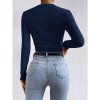 Wholesale Undershirt Slim Fit Vintage T-shirt Plaid Round T-shirts Women Pleated Top ZY1052