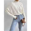Half High Necked Women's Sweater Set Solid Color Hooded Bat Sleeve Custom Sweater Outside ZY1030