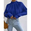 Half High Necked Women's Sweater Set Solid Color Hooded Bat Sleeve Custom Sweater Outside ZY1030