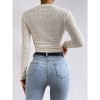 Wholesale Undershirt Slim Fit Vintage T-shirt Plaid Round T-shirts Women Pleated Top ZY1052