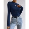 Wholesale Undershirt Slim Fit Vintage T-shirt Plaid Round T-shirts Women Pleated Top ZY1052