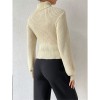 Slim Versatile Sweater Women High-necked Openwork Knitted Sexy Long-Sleeved Sweaters ZY1019