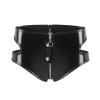 PVC Patent Leather Female Sexy Shorts Zip-up Open Sex Leather Shorts Set SX137