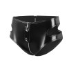 PVC Patent Leather Female Sexy Shorts Zip-up Open Sex Leather Shorts Set SX137