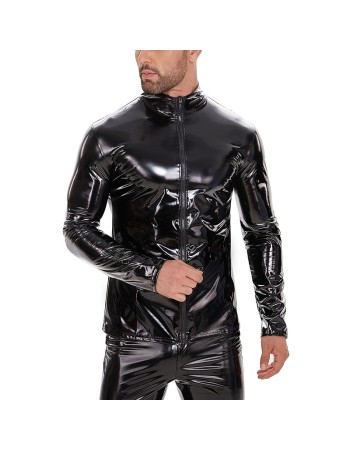 Men Sexy Jacket Long Sleeve Leather Coat Sexy Men Long Leather Coat SX242