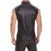 Black Men's Sexy Matte Leather Vest Shiny Leather Coats For Men Sleeveless Close-Fitting Vest SX247