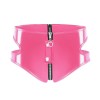 PVC Patent Leather Female Sexy Shorts Zip-up Open Sex Leather Shorts Set SX137