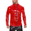 Men Sexy Jacket Long Sleeve Leather Coat Sexy Men Long Leather Coat SX242