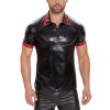 Plus Size Men's Soft Matte Leather Vest Men Bright Leather Short-Sleeved T-shirt Custom Vest SX253