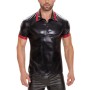 Plus Size Men's Soft Matte Leather Vest Men Bright Leather Short-Sleeved T-shirt Custom Vest SX253