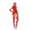 Nightclub Leather Jumpsuit For Woman Zipper Sexy Underwear Faux Leather Fetish Jumpsuit XX6890