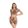 Shiny Silky Two Piece Slim Sexy Breathable Sports Yoga Clothing Leather Tights XX9027