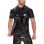 Men Body Shaper Slimming Vest Mirror Leather Bright Training Vest Short Sleeve Crew Neck SX263