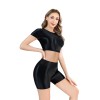 Shiny Silky Two Piece Slim Sexy Breathable Sports Yoga Clothing Leather Tights XX9027