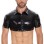 New Men's PVC Jacket Sexy Slim Short Sleeve Half Leather Shirt PU Black Button Shirt Top SX252