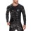 Men's Jacket PVC High Highlight Patent Leather Sexy Slim-Fit Long Sleeve PU T-shirt SX250