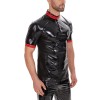 Waterproof Leather  Assorted Colors Vest Men's PU Mirror Bright Leather Round Neck T-shirt SX271