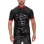 Waterproof Leather  Assorted Colors Vest Men's PU Mirror Bright Leather Round Neck T-shirt SX271