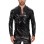 Mirror PU Men's Vest Bright Leather Long Sleeve Leather Jacket Slim Strap Stand-up T-shirt SX269
