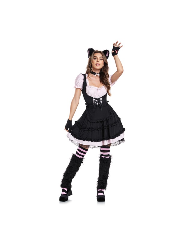 Women Sexy Animal Costumes Cute Sweet Cat Girl Lolita Costume Cosplay Maid Party Dress DL2052