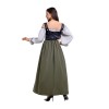 Halloween Medieval Retro One Shoulder Dress Cultural Festival Art Performance Costume DL2072