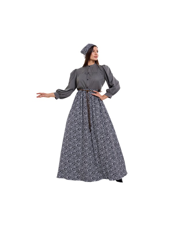 Farm Colonial Swimming Costumes For Muslim Women Floral Skirt Court Dress Retro Clothing DL2071