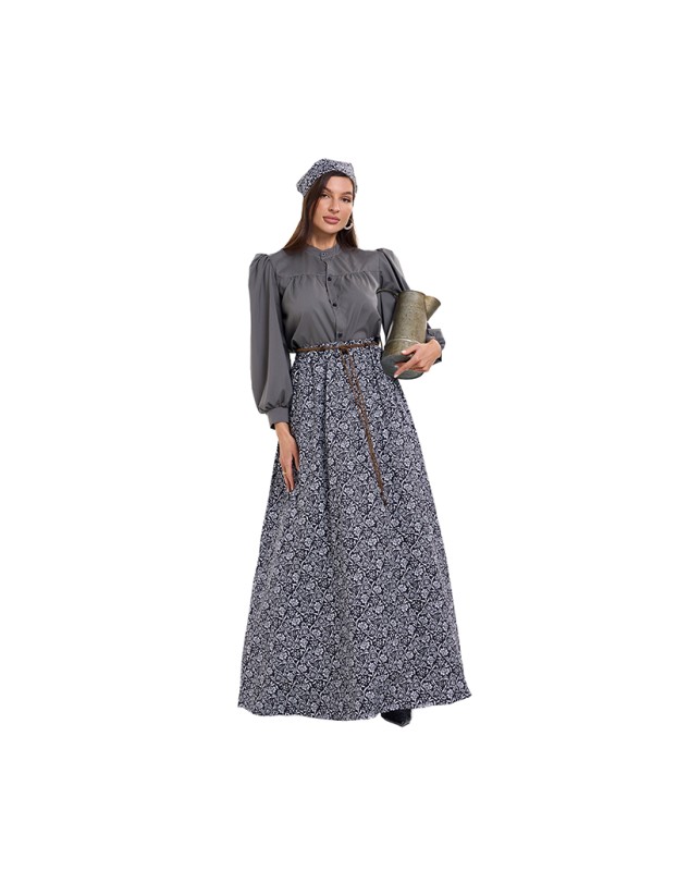 Farm Colonial Swimming Costumes For Muslim Women Floral Skirt Court Dress Retro Clothing DL2071