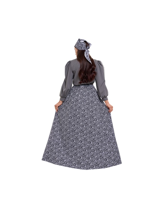 Farm Colonial Swimming Costumes For Muslim Women Floral Skirt Court Dress Retro Clothing DL2071