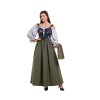 Halloween Medieval Retro One Shoulder Dress Cultural Festival Art Performance Costume DL2072