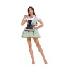 Maid Costume Plaid Tricolor Scottish Dress Girdle Palace Beer Suit Dance Costumes For Women DL2069
