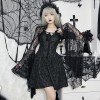 Temperament Dark Vest Top Costume Slimming Wraps Cos Flared Sleeve Lace Short Straps Cardigan XY22128
