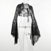 Temperament Dark Vest Top Costume Slimming Wraps Cos Flared Sleeve Lace Short Straps Cardigan XY22128