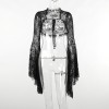 Temperament Dark Vest Top Costume Slimming Wraps Cos Flared Sleeve Lace Short Straps Cardigan XY22128