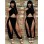 Fashion Temperament Slim Sexy Girl Outfit Solid Color Slit Ribbed Straight Leg Pants Set 3651