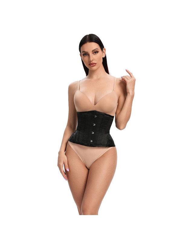 Court Corset Gothic Retro Satin Cincher Waist Binde Outerwear Tummy Control Waist Shaping Top QF920