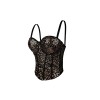 Pure Wind Lace Bustier Top Bundy Ultra Sexy Slim Sequin Halter Women Waist Fishbone Corset  KN9207