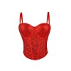 Pure Wind Lace Bustier Top Bundy Ultra Sexy Slim Sequin Halter Women Waist Fishbone Corset  KN9207