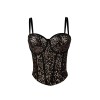 Pure Wind Lace Bustier Top Bundy Ultra Sexy Slim Sequin Halter Women Waist Fishbone Corset  KN9207