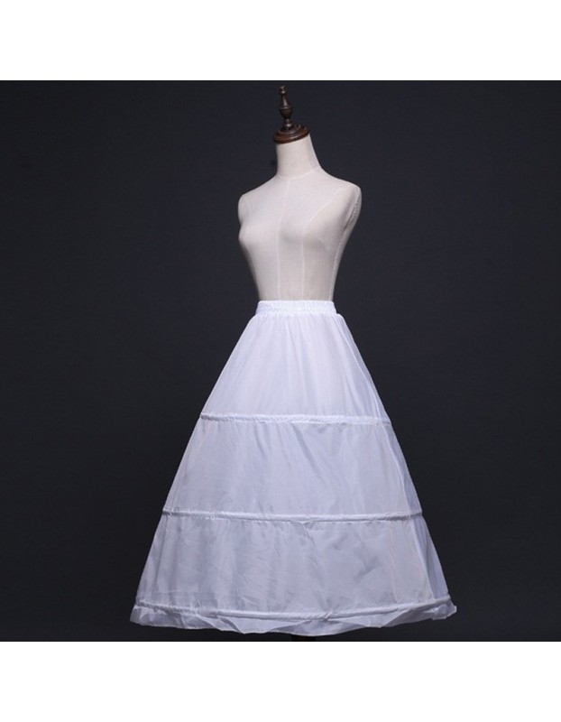 Three Steel Hoops And Elastic Waist Support Skirt For Brides Wedding Dress Formal Dress QC0121