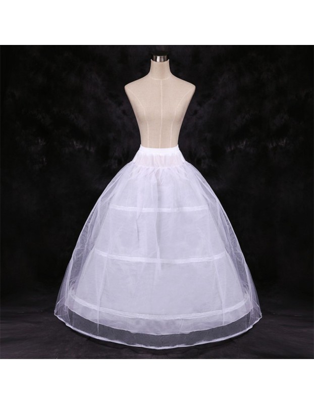 Three Steel Hoops And Elastic Waist Support Skirt For Brides Wedding Dress Formal Dress QC0121