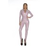 Women Sexy Wetlook Leather Catsuit Zipper Open Crotch Bodysuit XX6783