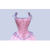 Pink Bustier Top Waist Trainer Lingerie Women Sexy Slim Underwear Corset WK2210
