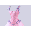 Pink Bustier Top Waist Trainer Lingerie Women Sexy Slim Underwear Corset WK2210