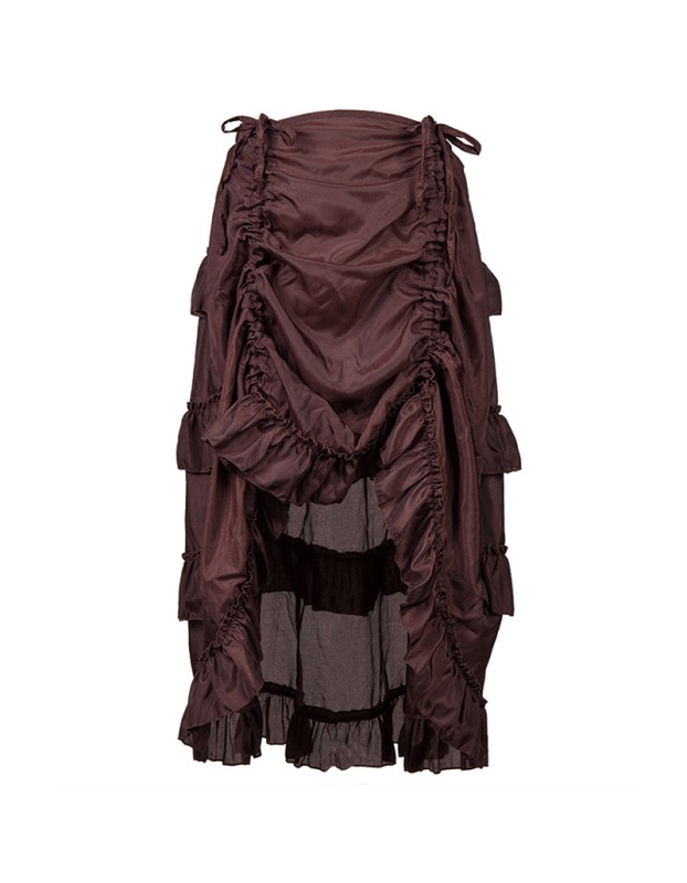Court Retro Irregular Short Skirt Caribbean Pirate Skirt Uniform Petticoat Women Black Skirt 31672